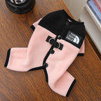 Winter Pet Clothes Leash Hook Fleece Dog Cat Pajamas Warm Cold Weather Walk