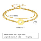 Waterproof Flower Bracelet, Stainless Steel Wrist Chain Bangles  Lucky Jewelry For Women Gift