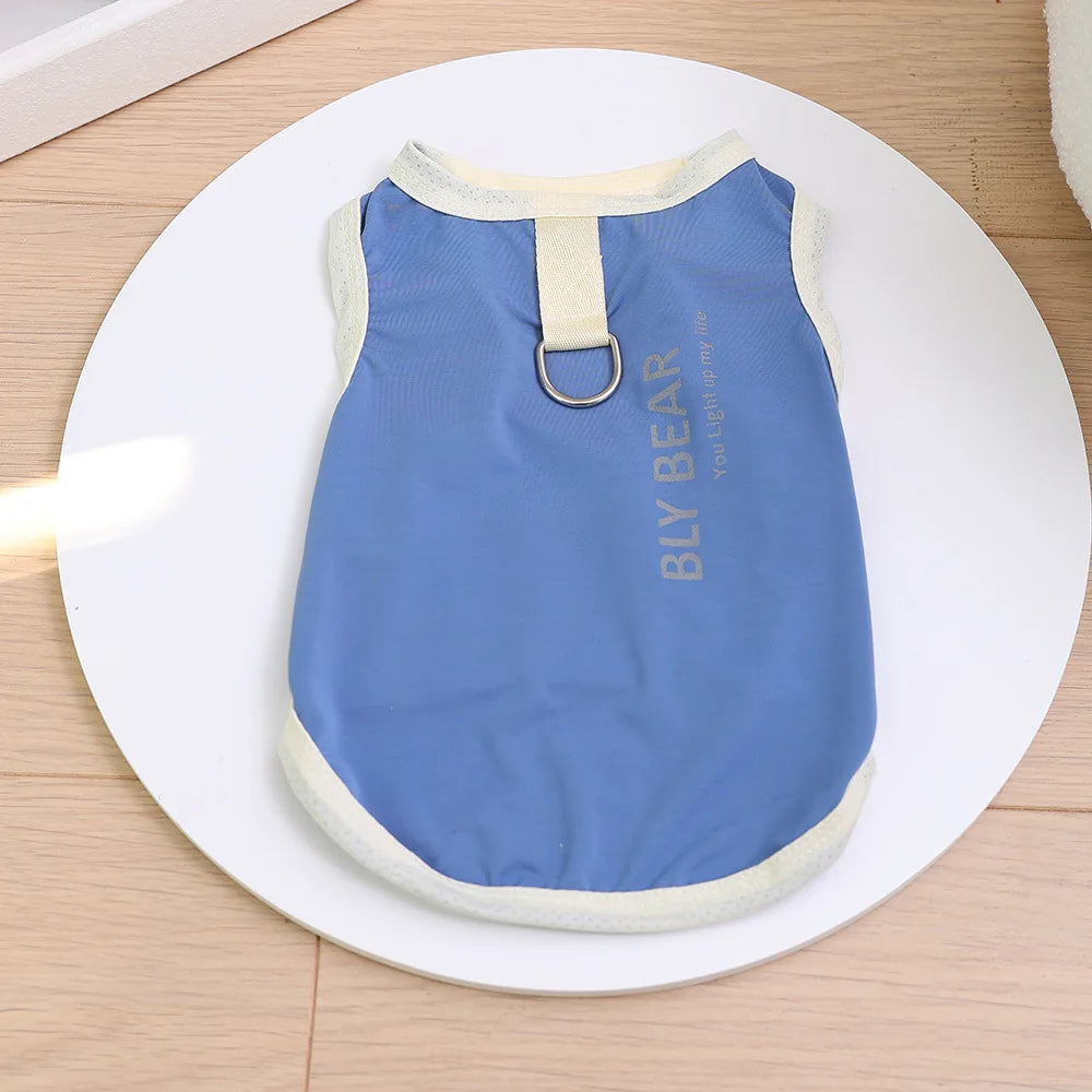 Cooling Dog Cat Vest Summer Breathable Mesh UV Protection Ice Silk Jacket