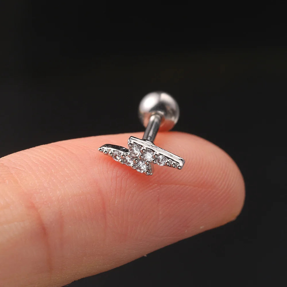 1PC 2023 Daith Ear Ring Piercing Star Eye Tragus Helix Septum Steel