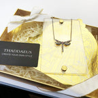 Playful Dragonfly Necklace Link Chain 925 Sterling Silver Bohemia Jewelry