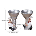 Chef Figure Collections Paper Holder Sculpture Dinner Table Kitchen Decoration
