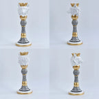 Animal Head Candlestick Resin Holder Horse Eagle Bulldog Monkey Lion Wolf Figurines