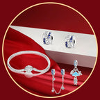 Set Jewelry/Star Moon Devil Eyes Positioning Buckle Sparkling Cross 925 Sterling Silver Original Fits Birthday Party Jewelry Gif