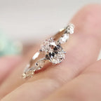 925 Sterling Silver Dainty Ring Small AAA Cubic Zircon Delicate Proposal Ring Wedding Jewellery