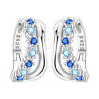 925 Sterling Silver Moon Tassel Versatile Hoop Earrings Fine Birthday Gift