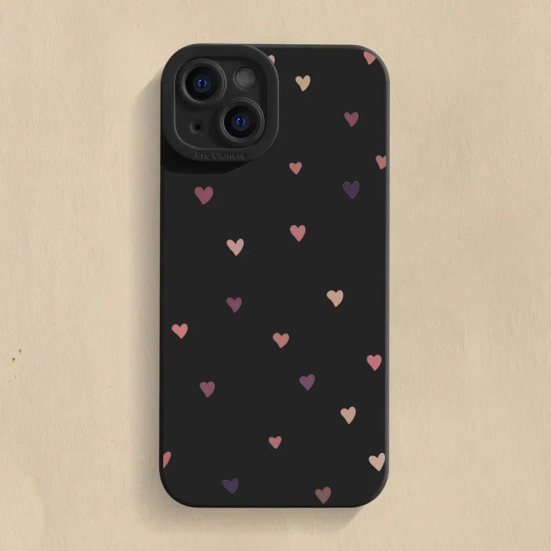 Small Love Heart Shockproof Case for iPhone 17 16 15 14 Pro Max
