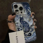 Blue Totem Cat Case for Samsung Galaxy S25 S24 S23 S22 Ultra FE S21 A55 A16