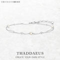 Pearl White Stone Bracelet 925 Sterling Silver Elegant Romantic Jewellery
