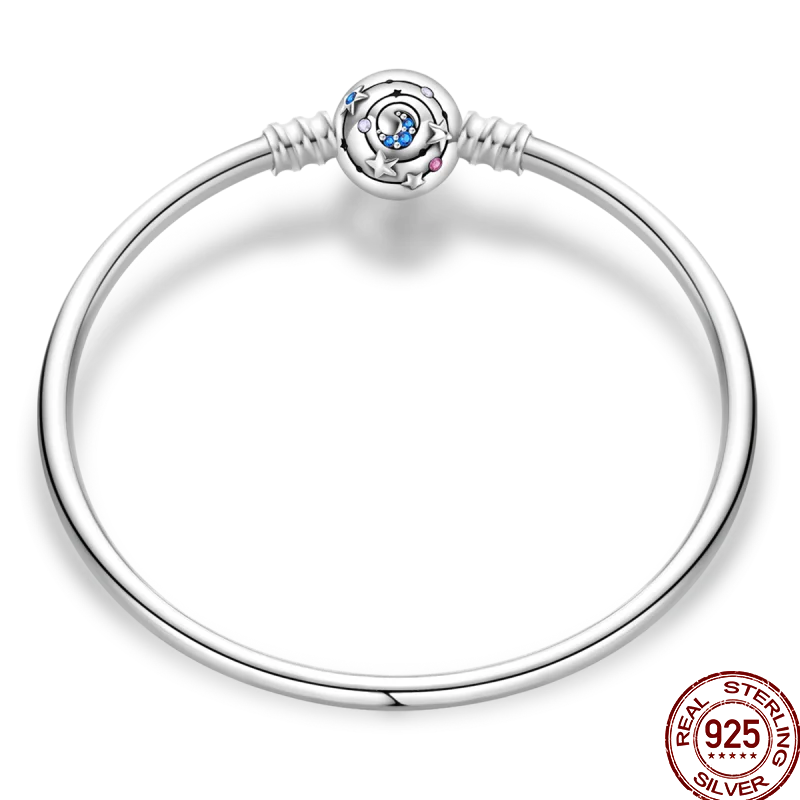 925 Silver 17-20CM Heart Pave Zirconia Original Bracelets Infinity Bracelet Fit DIY Charms Bead Birthday Jewelry Gifts Hot Sale