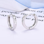 925 Sterling Silver Hoop Earrings Women High Quality Fashion Jewellery Gift