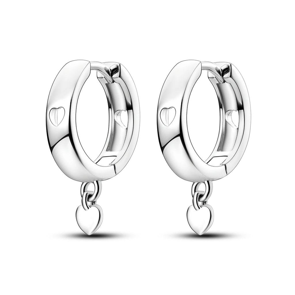 925 Sterling Silver Personality Asymmetric Drop Earrings Versatile Jewellery
