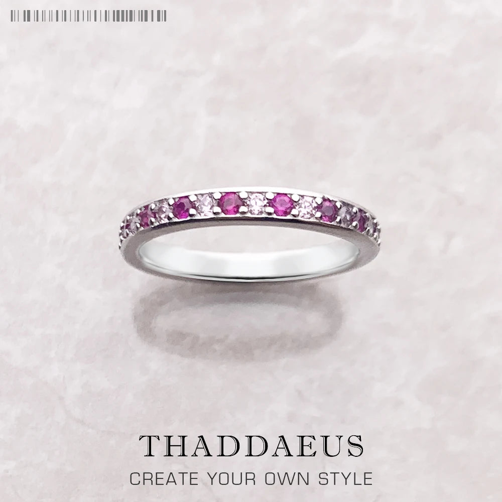 Elegant Colourful Stones Ring 925 Sterling Silver Romantic Jewellery Women