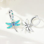 925 Sterling Silver Gradient Dragonfly Insect Drop Earrings Anniversary Gift
