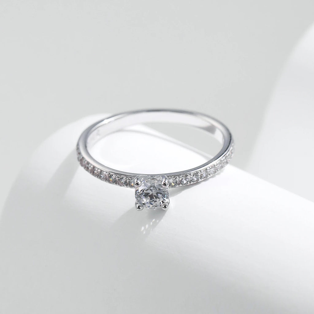 MODIAN D Color Moissanite Ring Delicate Square 925 Sterling Silver Lab Diamond Ring For Women Wedding Statement Jewelry