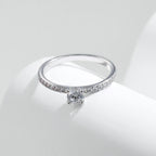 MODIAN D Color Moissanite Ring Delicate Square 925 Sterling Silver Lab Diamond Ring For Women Wedding Statement Jewelry