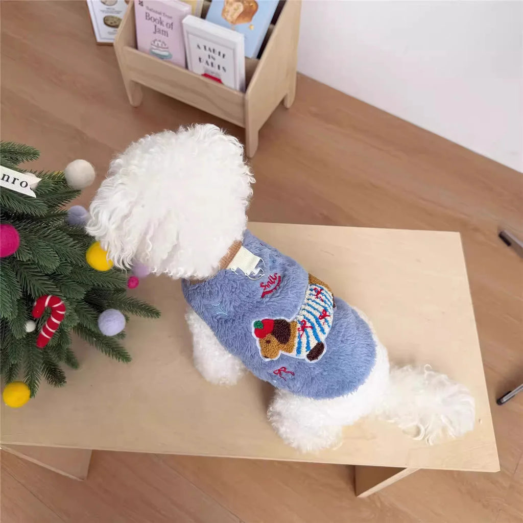 Cozy Cat Vest Indoor Winter Warm Plush Fleece Jacket Puppy Kitten Clothes