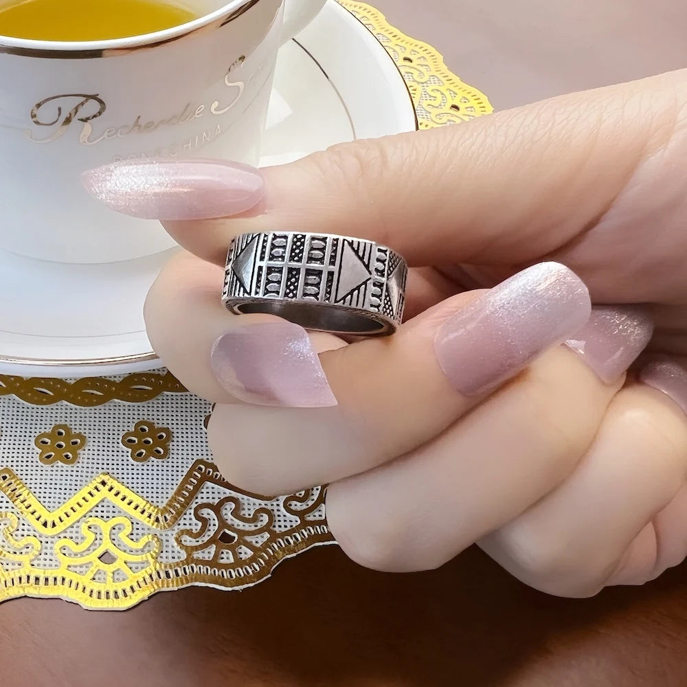 Lucky Ethno Ring 925 Sterling Silver Mysticism Vintage Jewellery Men Women