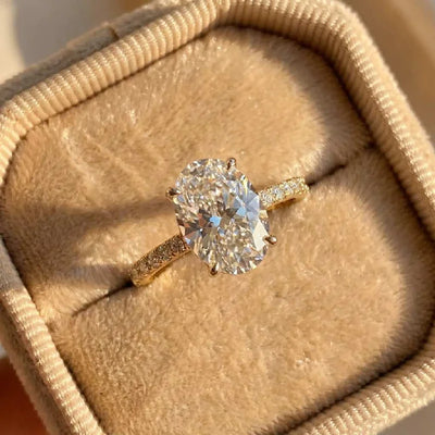 925 Sterling Silver Zircon Gorgeous Shiny Oval Stone Ring Engagement Wedding Luxury Fine Jewellery
