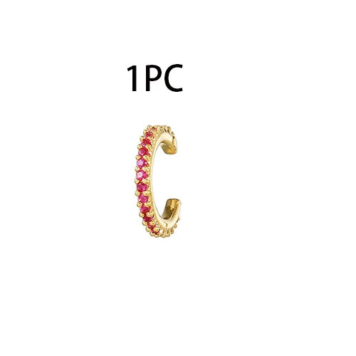 2PCS Trendy Stainless Steel Water Drop Hoop Earring 18K Gold Plated