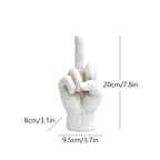 Black Gold Middle Finger Hand Gesture Figurine Pop Modern Art Decoration Accessories