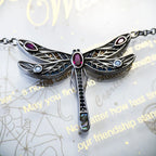 Playful Dragonfly Necklace Link Chain 925 Sterling Silver Bohemia Jewelry
