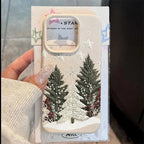 Christmas Tree Lychee Case for iPhone 17 16 15 14 13 12 Pro Max