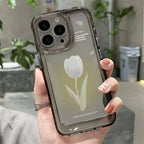 Tulip Pattern Case for iPhone 17 16 15 14 13 12 11 Pro Max 7 8 Plus Silicone