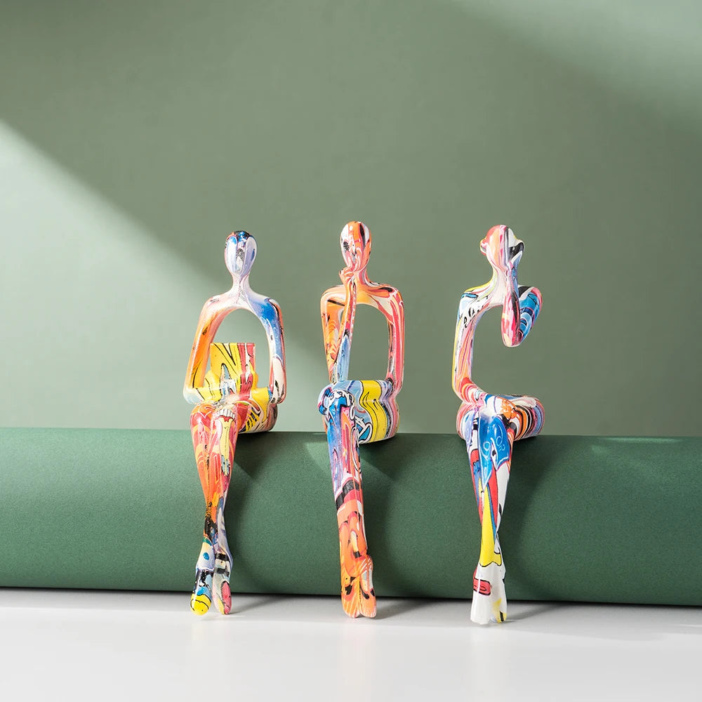 Graffiti Abstract Figurine Modern Pop Art Sculpture Living Room Bookshelf Desk Decor