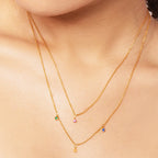 Double Chain Necklace Minimalist 925 Sterling Silver Bohemia Jewellery Gift