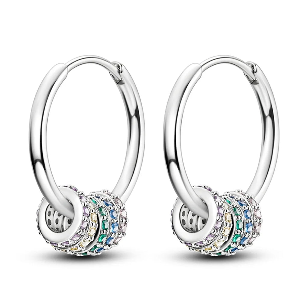 925 Sterling Silver Personality Asymmetric Drop Earrings Versatile Jewellery