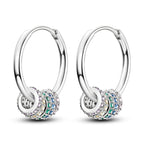 925 Sterling Silver Personality Asymmetric Drop Earrings Versatile Jewellery