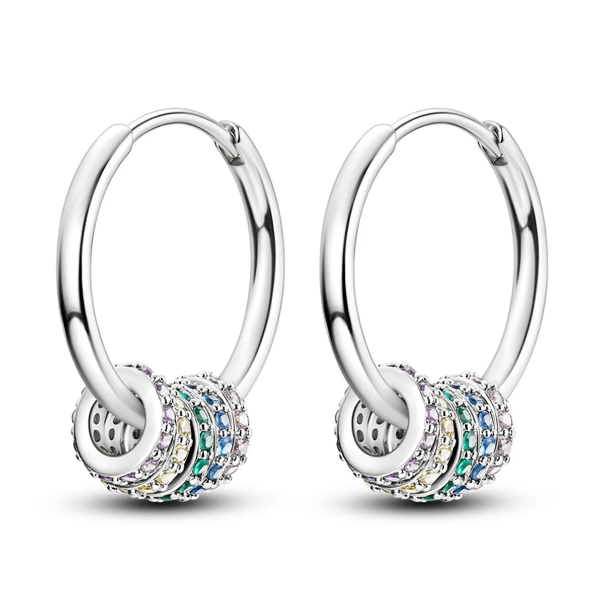 925 Sterling Silver Personality Asymmetric Drop Earrings Versatile Jewellery