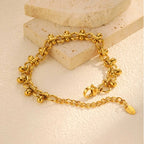 316L Stainless Steel Chunky Chain Bracelet for Women, 18k Gold Plated Waterproof Stackable Jewelry