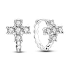 925 Sterling Silver Religious Demon Evil Eye Zircon Stud Earrings Gift