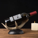 Resin Wine Rack Bottle Holder Deer Antler Decor Interior Bar Kitchen Shelf Tabletop Storage