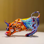 Wall Street Bull Sculptures Statue Animal Figurines Office Desk Decor Modern Art