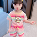 Sanrio Hello Kitty Girls Summer Clothing Set Short Sleeve T-Shirt and Shorts