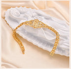 Guadalupe Virgin Mary Bracelet for Women, Zirconia Catholic Bracelet Bangle, Religious Baptism Hypoallergenic Non Tarnish