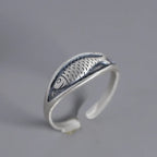 925 Sterling Silver Geometry Sanding Adjustable Rings For Women Elegant Wedding Luxury Jewelry Accessories Argent 925