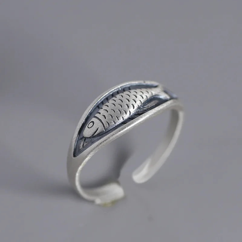 925 Sterling Silver Geometry Sanding Adjustable Rings For Women Elegant Wedding Luxury Jewelry Accessories Argent 925