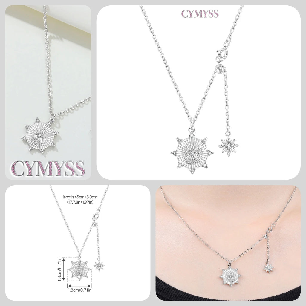 Original 925 Sterling Silver 18K Gold Heart Lock and Key Necklace Y-shaped Chain Necklace For Women Memorial Prayer Jewelry Gift