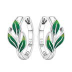 925 Sterling Silver Iris Flower Versatile Hoop Earrings Original Party Gift