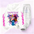 Kids Kpop Devil Hunter Huntrix Printed Hoodie & Sports Pants 2pc Casual Set