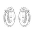 925 Sterling Silver Curve Weaving Large Circle Versatile Hoop Earrings Gift