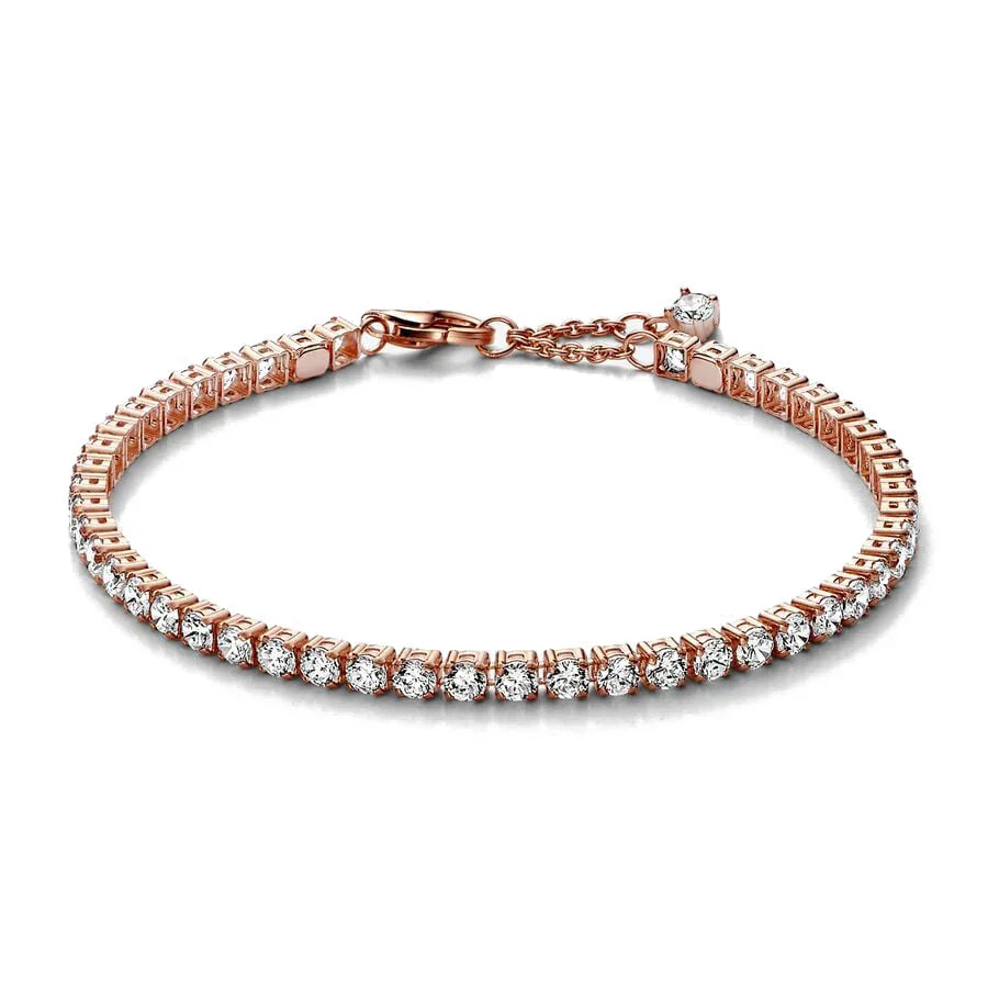 New 925 Silver Shiny Brick Soft Chain And Adjustable Fashionable Bracelet Are Fit for All Occasions To wear DIY Women's Jewelry