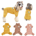 Polar Fleece Striped Bodysuit 4-Legged Winter Pajamas Small Medium Dogs