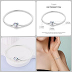 925 Silver 17-20CM Heart Pave Zirconia Original Bracelets Infinity Bracelet Fit DIY Charms Bead Birthday Jewelry Gifts Hot Sale
