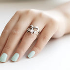 925 Sterling Silver Skeleton Head Gothic Adjustable Rings For Women Jewelry Wholesale  Accessories Jewellery Argent 925