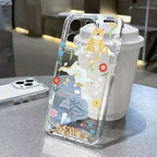 Graffiti Cartoon Dog Cat Case for iPhone 16 15 14 13 12 11 Pro Max XR SE3